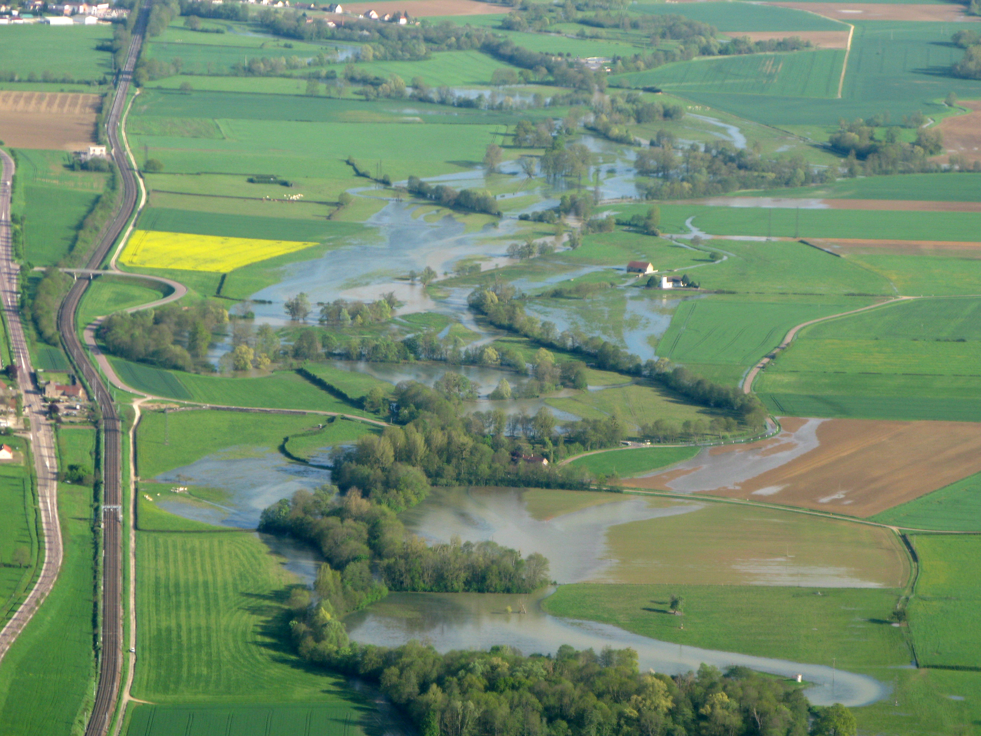 Crue de la Brenne, en mai 2013, à Seigny en Côte d'Or